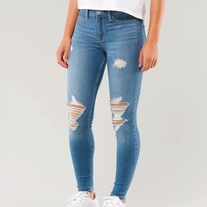 Hollister Distressed Mid-Rise Jean Jegging Size 0S